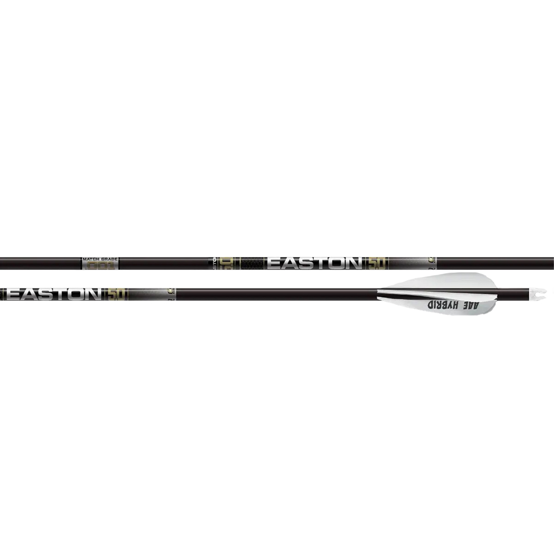 Easton Arrow Carbon Hunting 5.0 Match Grade 3" Hybrid 26 Vanes | Unit 6